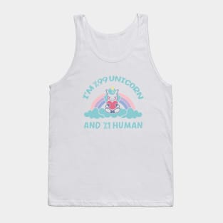 I'm 99% Unicorn And 1% Human Glitter Unicorn Cool Unicorn lover Tank Top